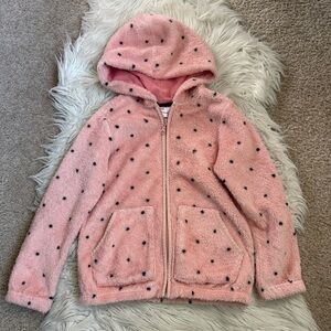 Hanna Andersson Girls Hooded Fleece Jacket 130